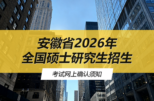 安徽省2026年全国硕士研究生招生考试网上确认须知