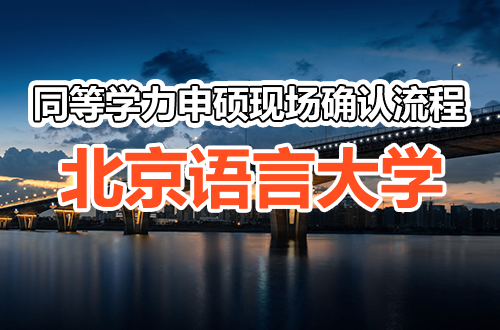 北京语言大学同等学力人员申请硕士学位现场确认流程