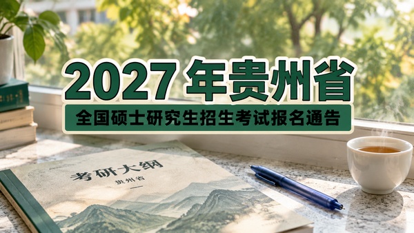 贵州省2027年全国硕士研究生招生考试报名通告